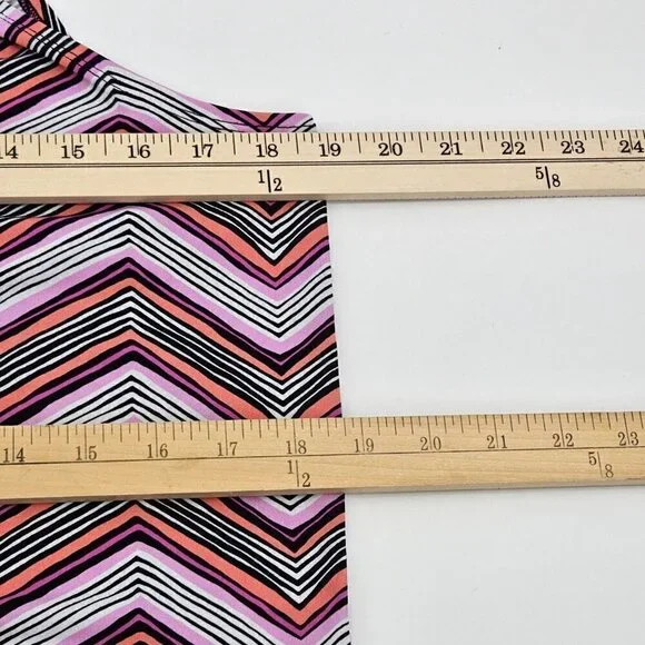 Trina Turk Milian 2 Chevron Maxi Dress Purple Women's XS Preppy Beach Summer - Picture 11 of 14